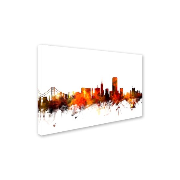 Michael Tompsett 'San Francisco City Skyline III' Canvas Art,16x24